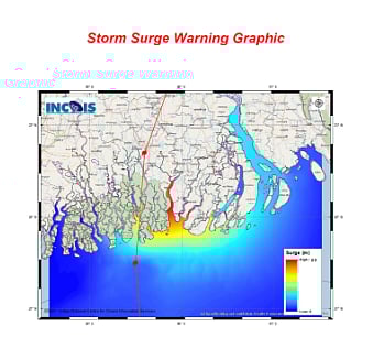 Storm surge warning for cyclone Remal by IMD